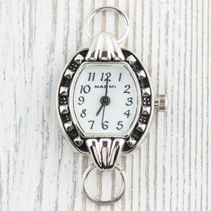 Square Watch Face, Silver Watch Face, Watch Face for Beading, Watch Head, Watch Parts, Battery Included