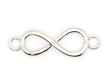 Infinity Symbol, Stretch Band Connector, Connector Charm, Connector Pendant, Watch Band Connector, Bracelet Focal