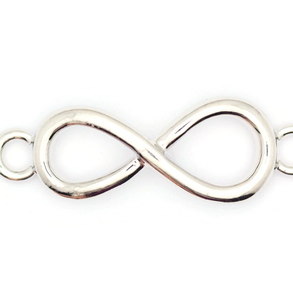 Infinity Symbol, Stretch Band Connector, Connector Charm, Connector Pendant, Watch Band Connector, Bracelet Focal