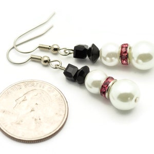 Snowman Earrings, White Snowmen, Surgical Steel, Snow Woman, Winter Jewelry, Pink Scarf, Holiday Earrings, Christmas Earrings, Snow Love image 6