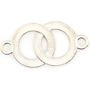 Dubbelcirkelformad strassbesatt stretchbandskoppling • Armbandsfokus bild 2