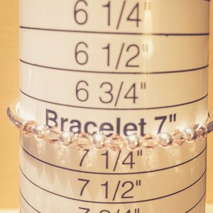 November Topaz Swarovski Crystal Birth Month Sterling Silver Plated Bracelet on bracelet measuring cone