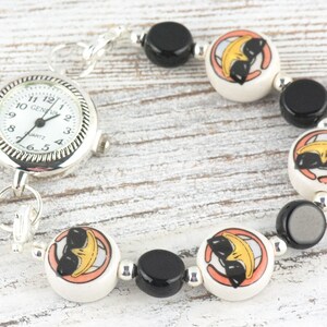 Happy Face with Sunglasses Interchangeable Stretch Beaded Watch Band • Medical ID Bracelet • Single Strand • Handmade Jewelry image 6