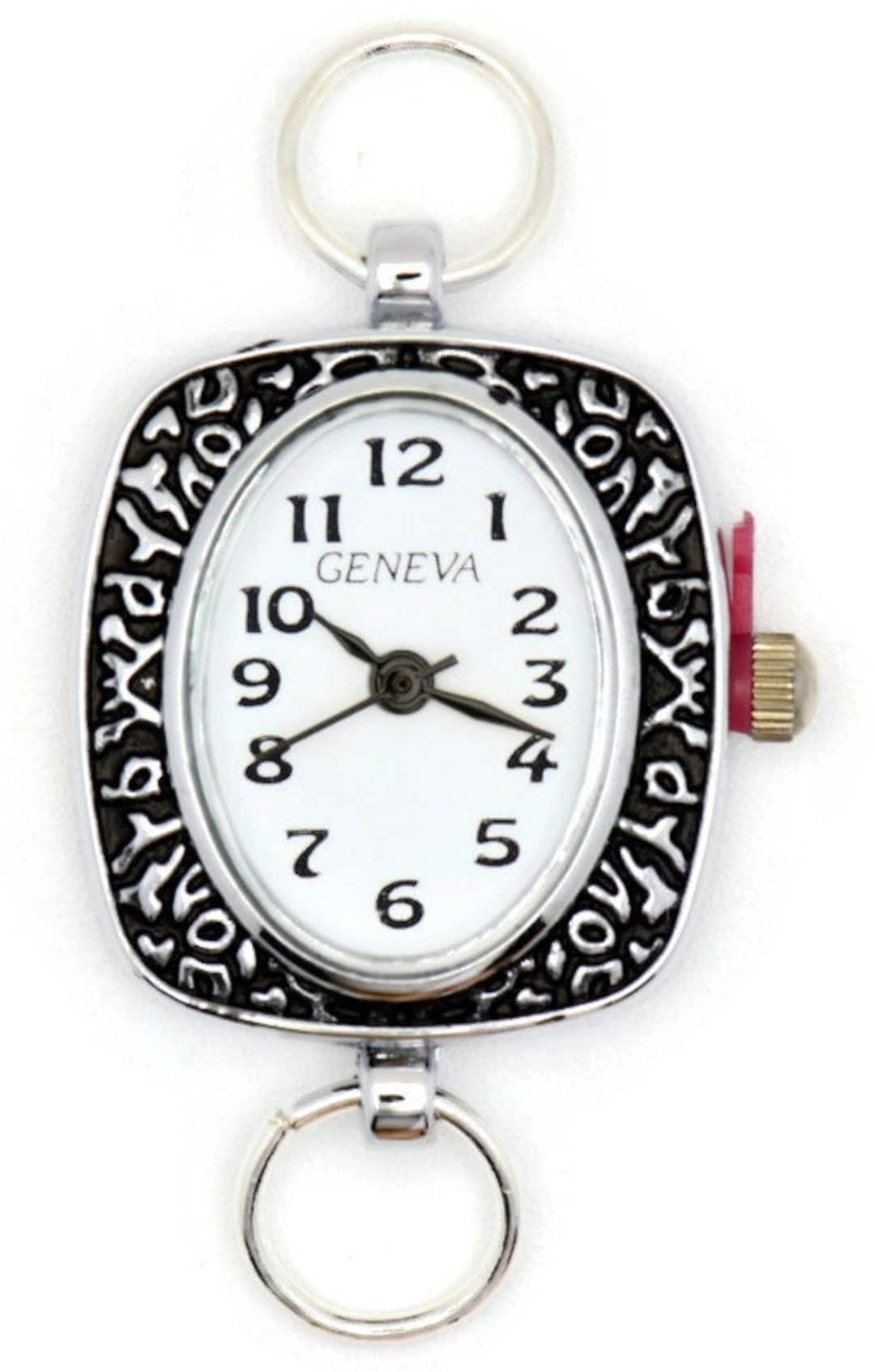 Square Watch Face, White Watch Face, Wrist Watch Face, Silver Watch
