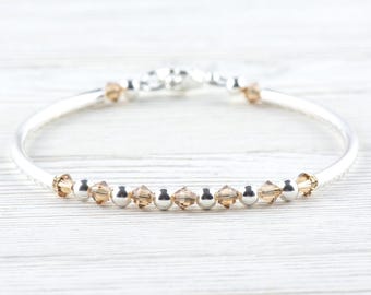 November Birthstone, Topaz Birthstone Bracelet, Birth Month Bracelet, Birth Stone Bracelet, November Bracelet Gift