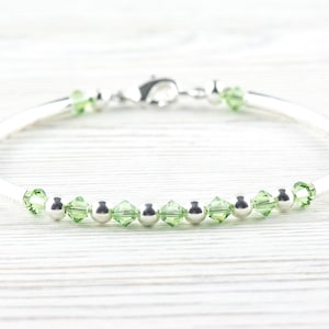 August Birthstone, Peridot Birthstone Bracelet, Birth Month Bracelet, Birth Stone Bracelet, August Bracelet Gift