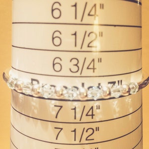 December Light Azore Swarovski Crystal Birth Month Sterling Silver Plated Bracelet on bracelet measuring cone