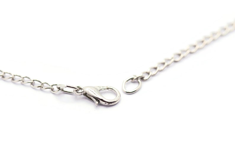 Puede incluir: Un collar de cadena de plata con cierre de mosquet&oacute;n.