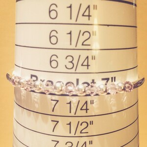 June Alexandrite Swarovski Crystal Birth Month Sterling Silver Plated Bracelet on bracelet measuring cone