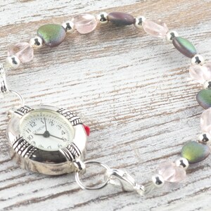Purple Heart Mix Interchangeable Stretch Beaded Watch Band • Medical ID Bracelet • Single Strand • Handmade Jewelry image 7