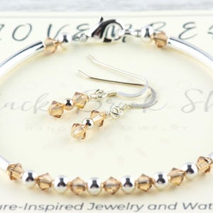 November Birthstone, Topaz Birthstone Bracelet, Birth Month Bracelet, Birth Stone Bracelet, November Bracelet Gift image 3