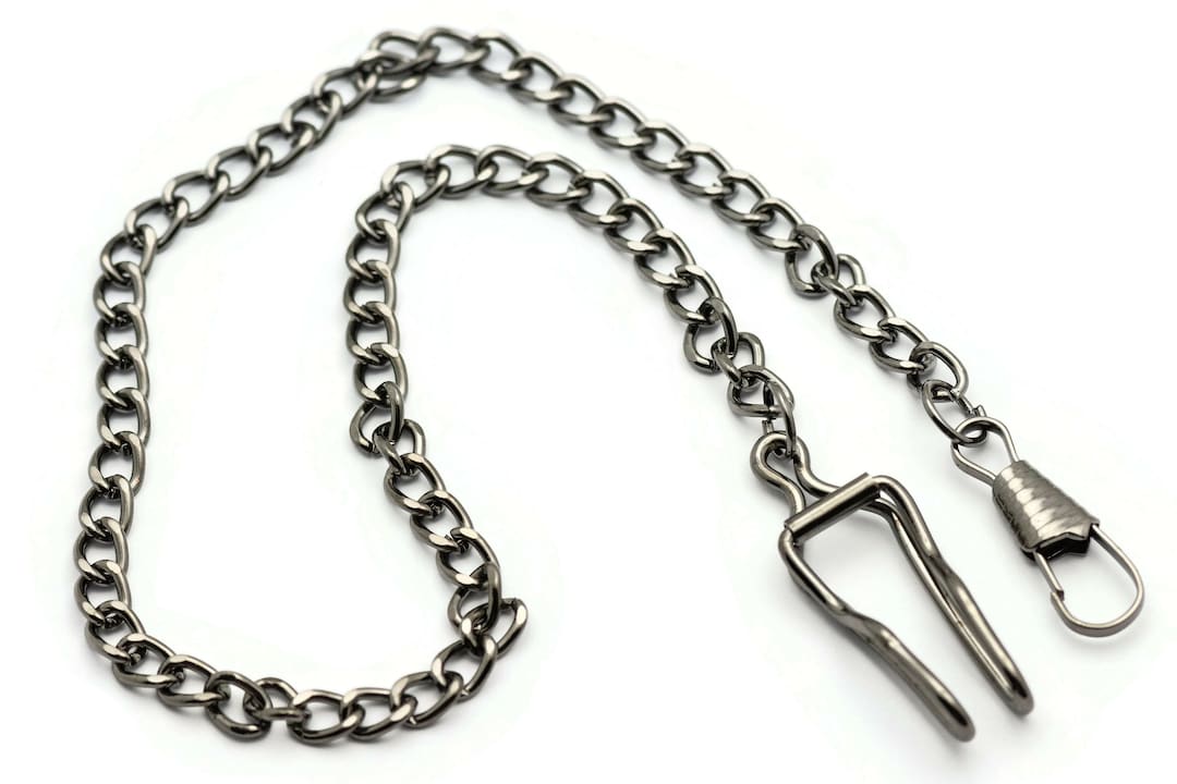 Gunmetal Pocket Watch Chain, Pocket Watch Accessories, Pocket Chain Etsy