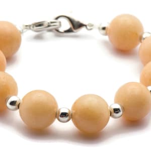 Aragonite Stretch Interchangeable Beaded Bracelet Watch Band • Medical ID Bracelet • Bracelet Watch Band