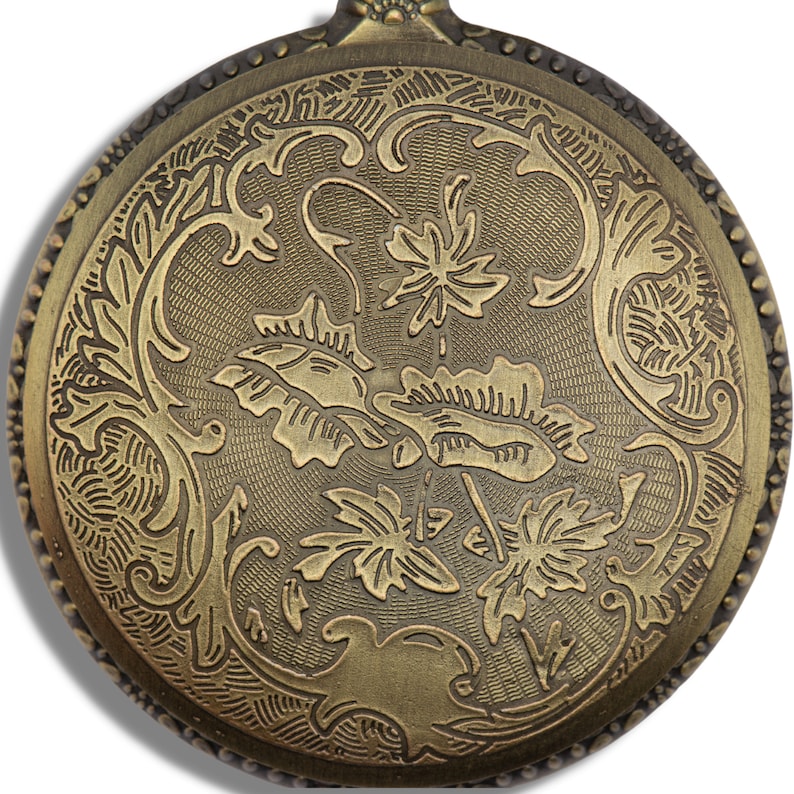 Grand collier de montre de poche en bronze antique papa | Montre à collier long | Montre de poche en bronze | Montre papa image 6