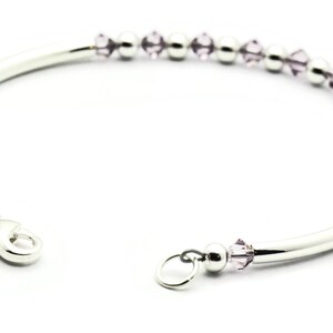 June Alexandrite Swarovski Crystal Birth Month Sterling Silver Plated Bracelet
