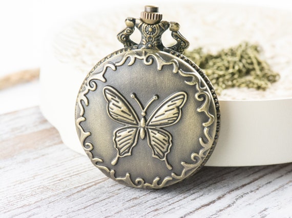 Butterfly pendant watch hotsell