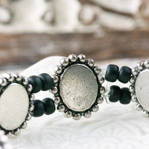 Turquoise Blue Howlite Oval Beaded Stretch Bracelet / Handmade Bracelet / Bohemian Jewelry image 6