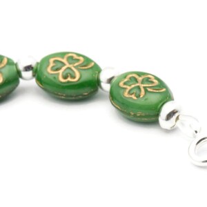 Green Clover Bracelet Watch Band • Interchangeable Band • Stretch Watch Band • Medical ID Bracelet image 5