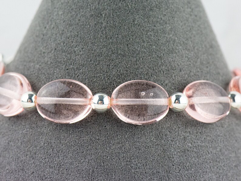 Pink Rose Interchangeable Stretch Beaded Watch Band • Medical ID Bracelet • Single Strand • Handmade Jewelry image 6