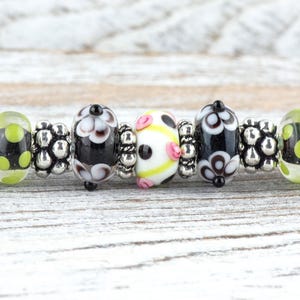 Floral Pop Black Stylus Pen, Fancy Beaded Metal Ballpoint Pen, Coworker Gift Idea