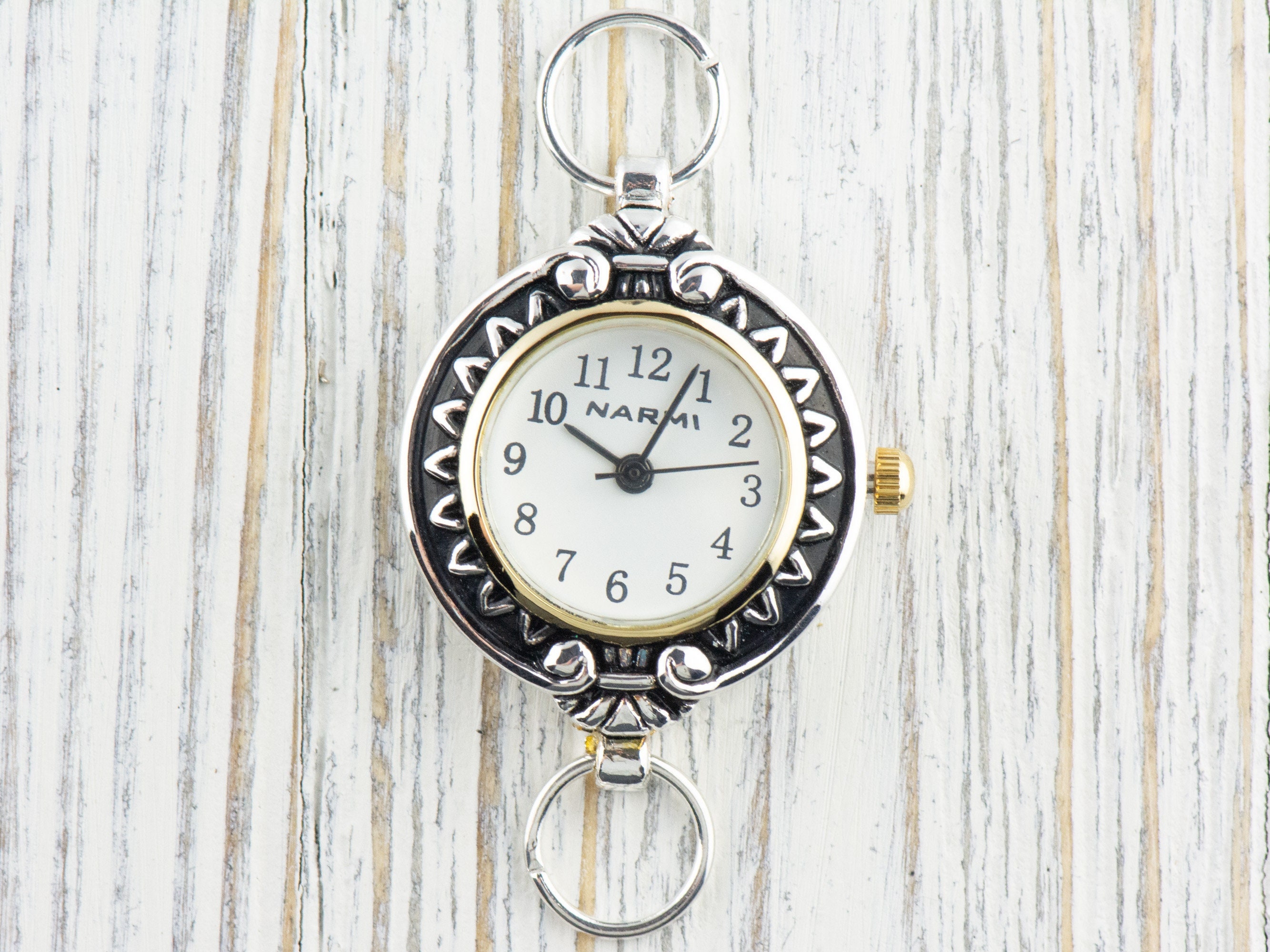 Sunflower Watch Face, Round Watch Face, White Watch Face, Two Tone ...