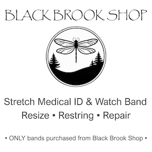 Stretch Medical ID Bracelet and Interchangeable Beaded Watch Band Resize, Restring and Repair
