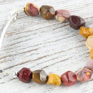 Mookaite Jasper Nugget Interchangeable Stretch Beaded Watch Band • Medical ID Bracelet • Single Strand • Handmade Gemstone Jewelry image 7