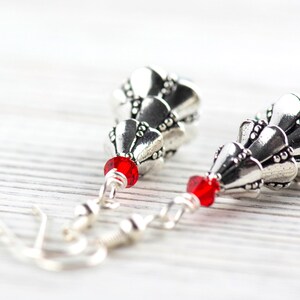 Christmas Tree Earrings, Handmade Earrings, Swarovski Crystal, Holiday Jewelry image 3