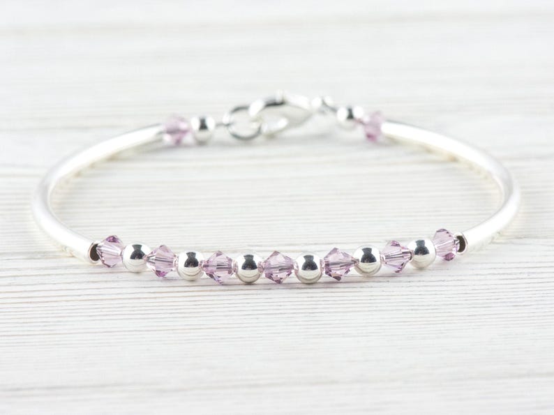 June Birthstone, Alexandrite Birthstone Bracelet, Birth Month Bracelet, Birth Stone Bracelet, June Bracelet Gift image 1
