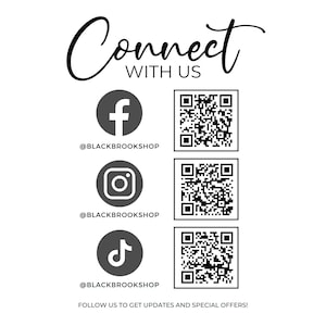 Peut inclure: Connectez-vous avec nous sur les r&eacute;seaux sociaux.  Retrouvez-nous sur Facebook, Instagram et TikTok.  Scannez les codes QR pour nous suivre.
