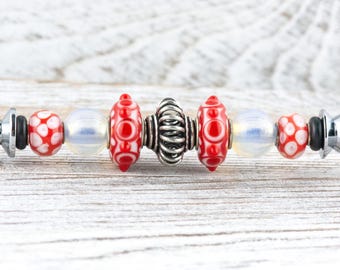 Ouvre-lettre argenté avec perles de verre Pique-nique dans le parc • Coupe-papier • Accessoire de bureau