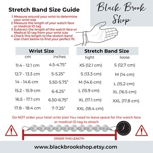 Sapphire Blue Freshwater Pearl Watch Band, Medical ID Bracelet • Handmade Watch Band • Stretch Watch Band image 6
