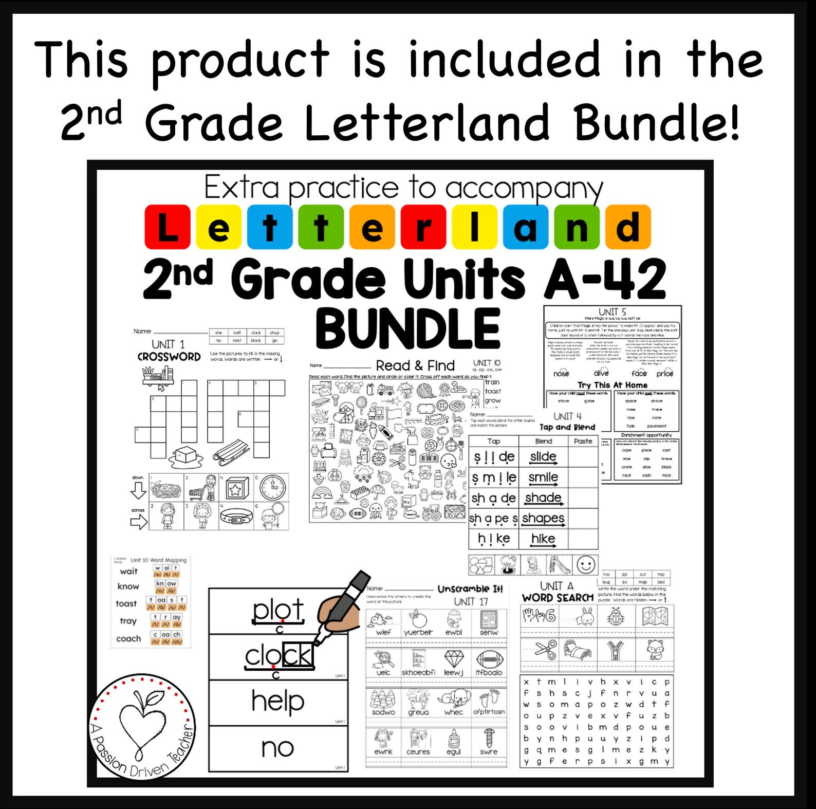 2nd Grade Letterland Complete the Sentences Units A-20 - Etsy
