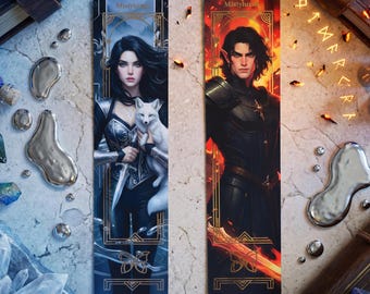 Quicksilver and Brimstone Bookmark Set – Foiled Fantasy Bookmarks with Searis and Kingfisher