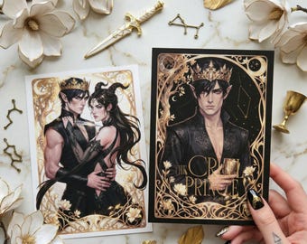 Impresión artística de doble cara A5 de El Príncipe Cruel / Cardan & Jude / Decoración de pared romántica y fantástica