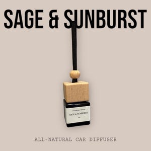 Eco-Friendly Car Diffuser in Black Glass | Sage & Sunburst Aromatherapy | Stylish and Health-Conscious Choice