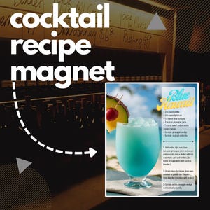 Blue Hawaii Cocktail Recipe Magnet