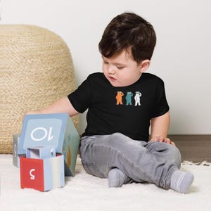 Jolie chemise pour tout-petit avec des lunettes, ours, i, t-shirt pour tout-petit, t-shirt pour enfant, chemise douce et résistante