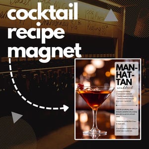 Manhattan Cocktail Recipe Magnet