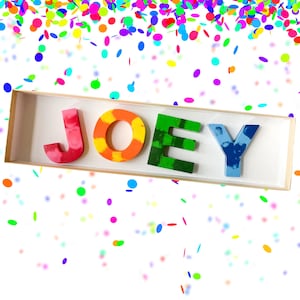 Lápis de cera com nome personalizado - Ideias para presentes para amigos - Presentes personalizados para crianças - Presentes para crianças - Presentes para crianças - Brinquedos para crianças