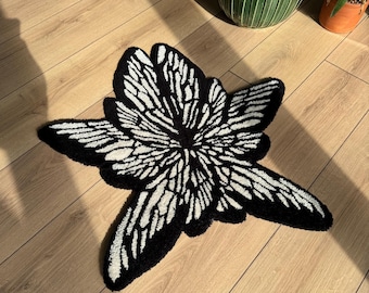 Six Wings Butterfly Fluffy Handmade Tufted Rug