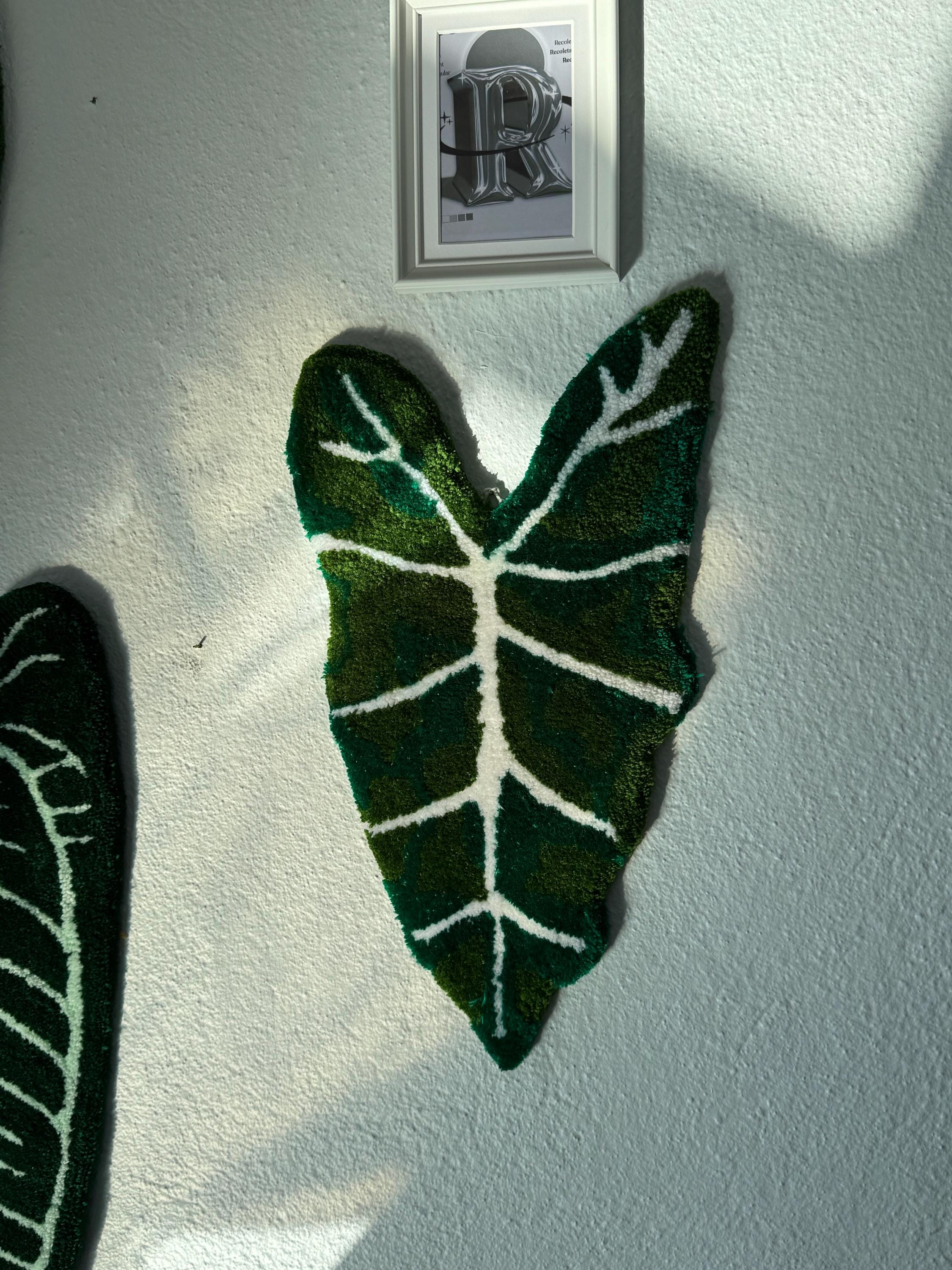 Handmade Tropical Leaf Rug Wall Decor Set – Monstera, Caladium ...