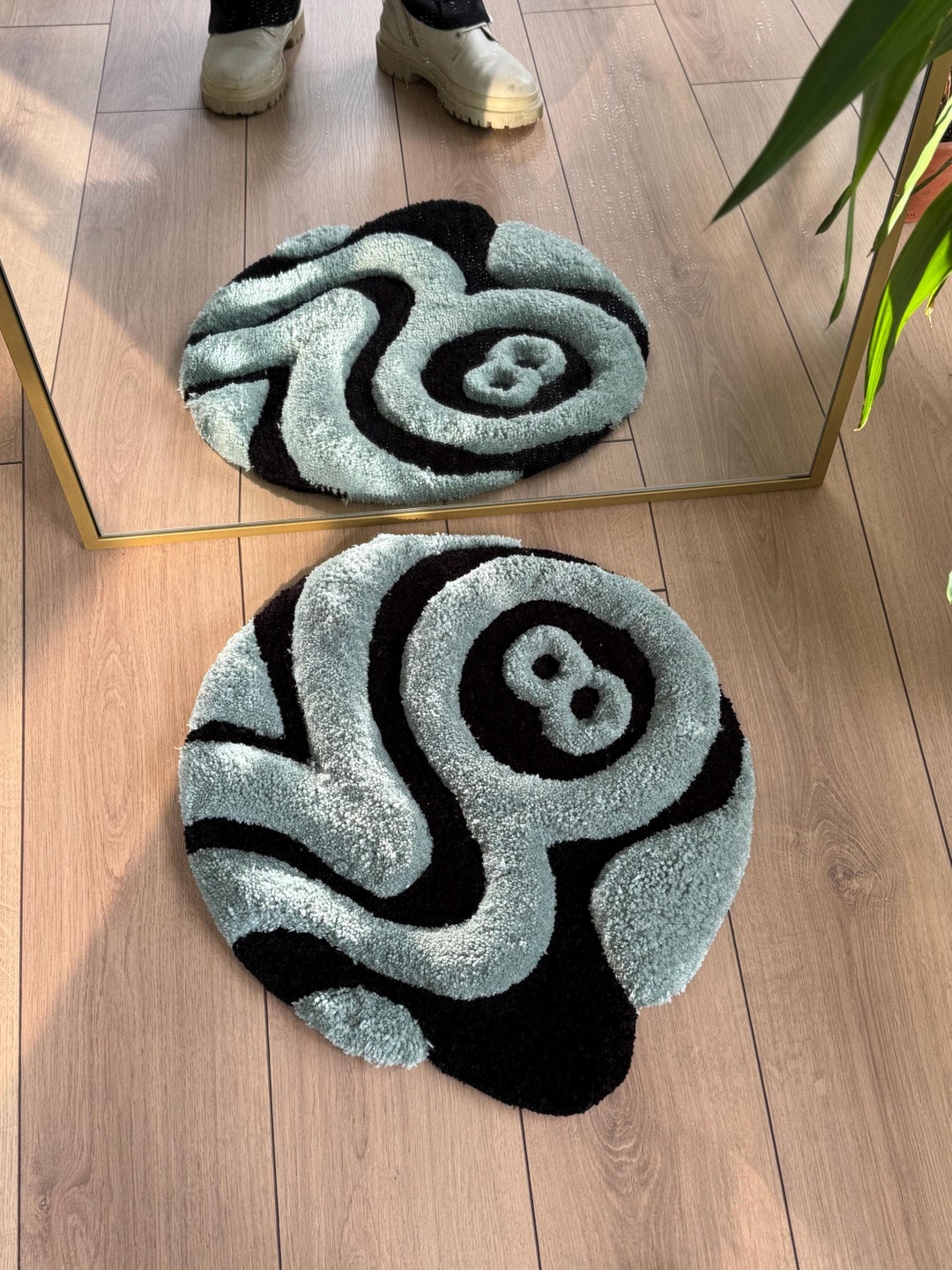 3D Fluid Billard Ball Fluffy Handmade Tufted Rug - Etsy