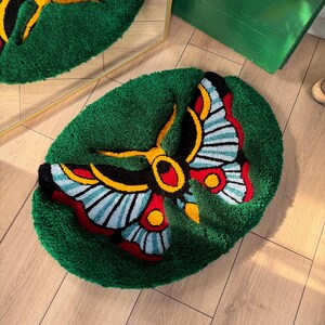 Buffy Rugs Oldschool Butterfly 3D Fluffy Handmade Tufted Rug, Fluffy Home Decor ...