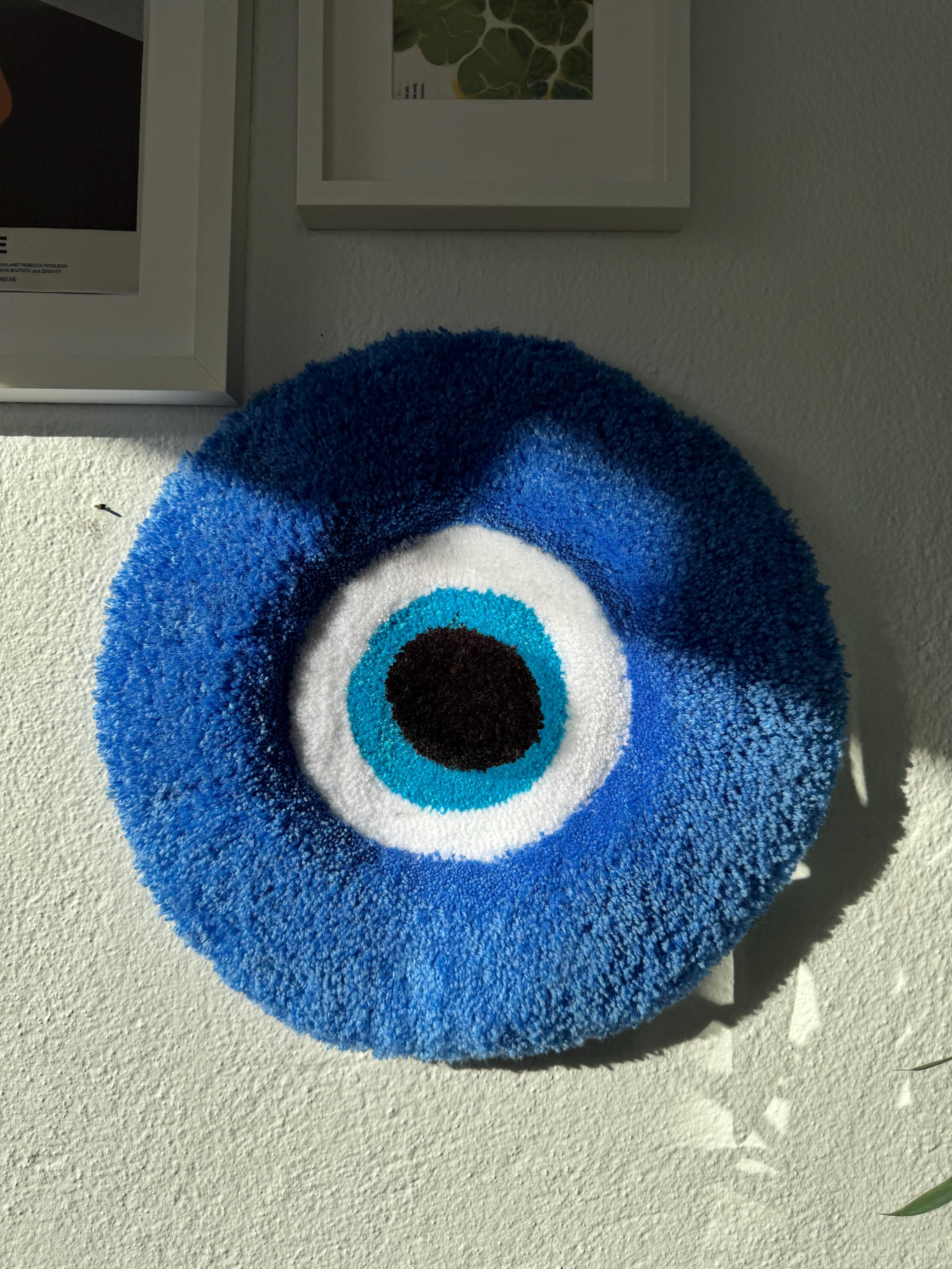 Devil Eye 3D Fluffy Tufted Rug, Wall Hangings, Wall Rug, Tufted Wall ...