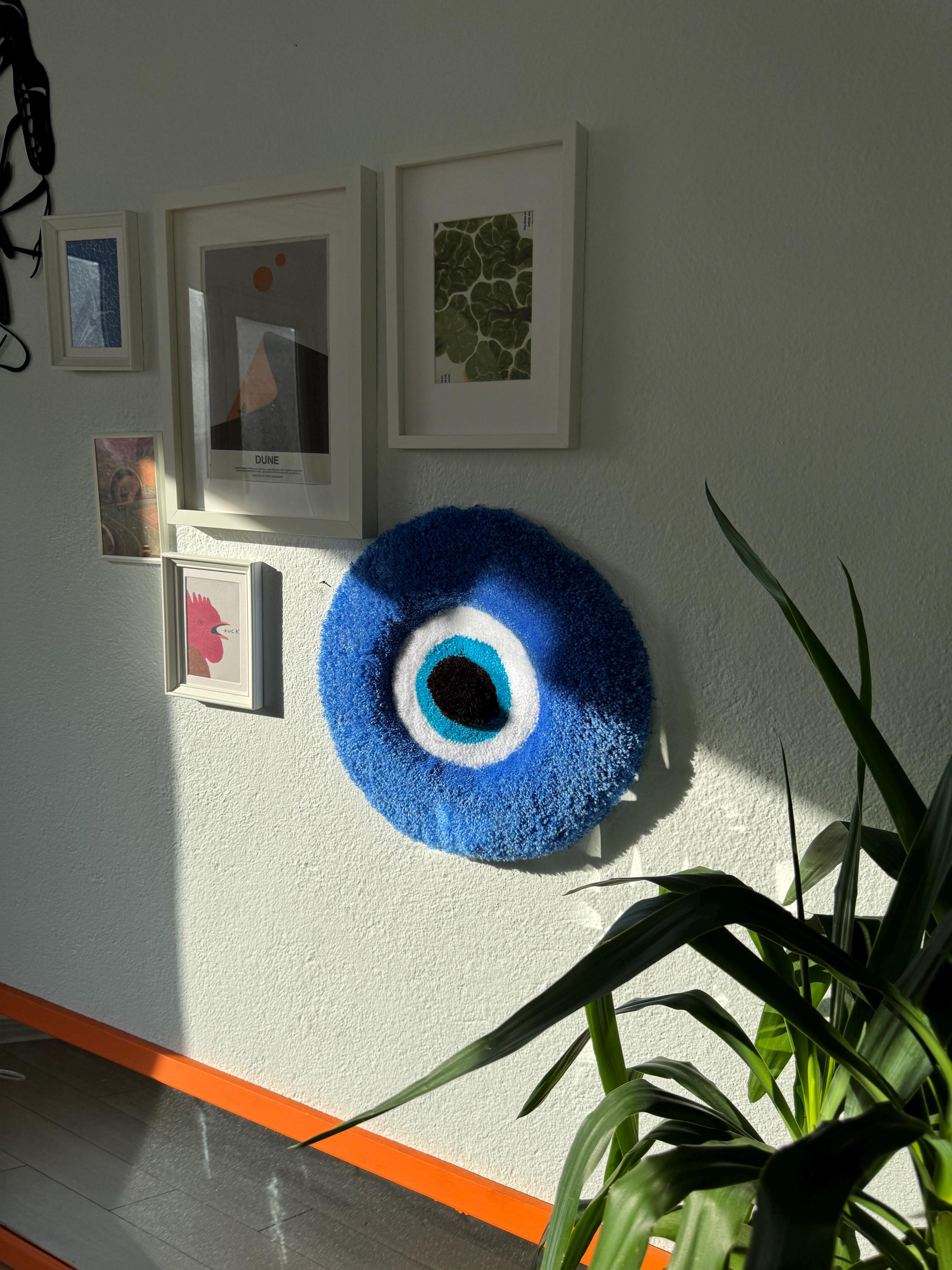 Devil Eye 3D Fluffy Tufted Rug, Wall Hangings, Wall Rug, Tufted Wall ...