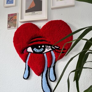 Sad Rug Crying Heart 3D Tufted Rug , Handmade Tufting Rug, Fluffy Rugs - Etsy