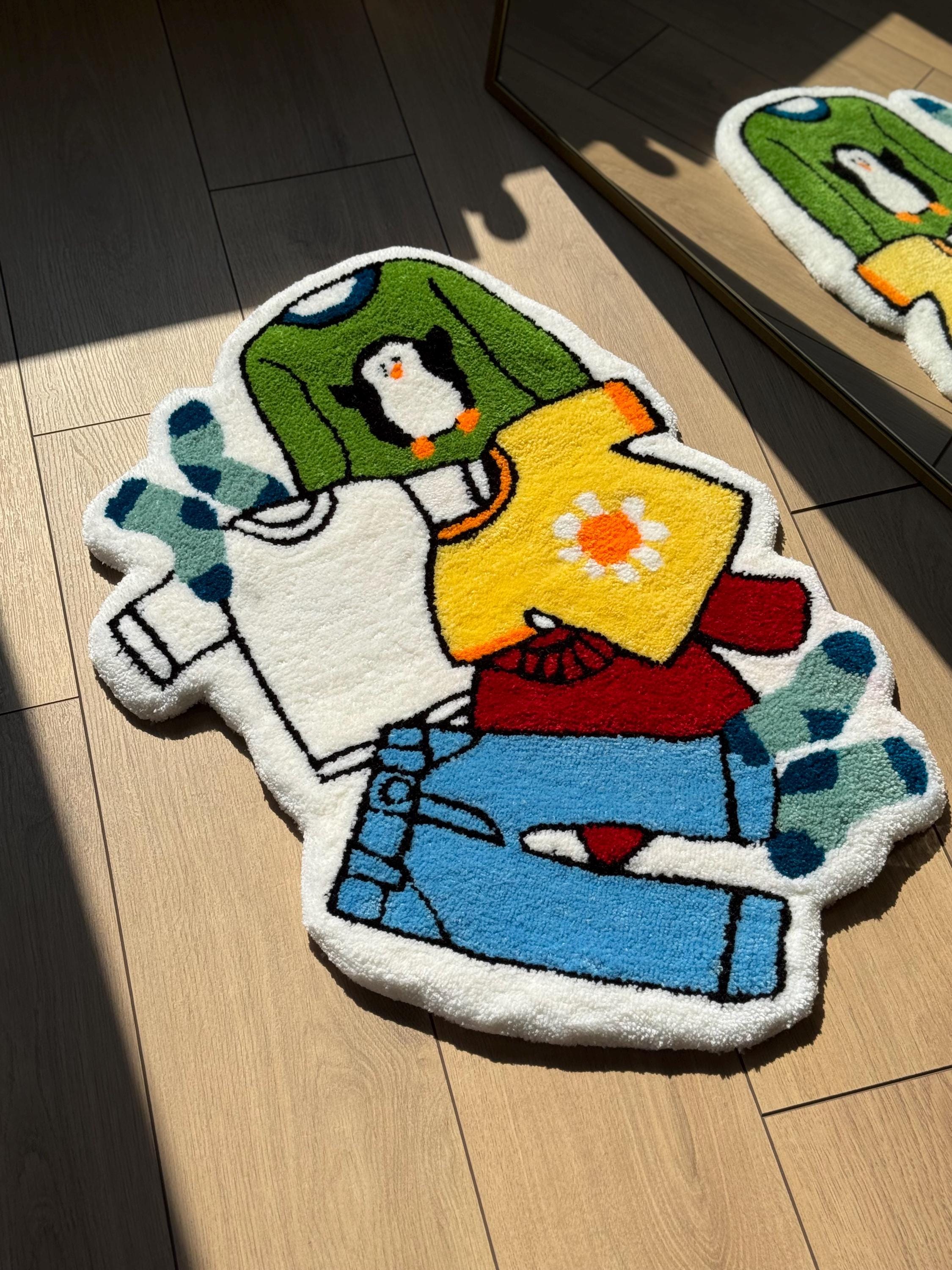 Clothes Ina Rug Handmade Messy Laundry Tufted Rug Colorful Pile of Clothes Carpet Fun ...