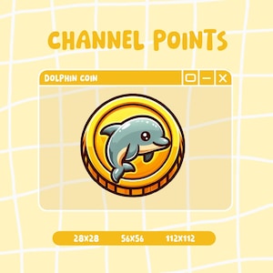 Dolphin Coin Emote / Channel Points / Emotes for Twitch and Discord