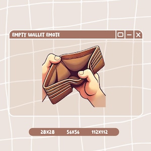 Leere Geldbörse Emote / Emote meme / Kein Geld Emote / Twitch und Discord
